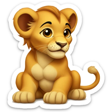 Simba as a baby cub sticker