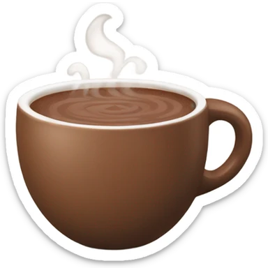 brown cocoa mug sticker