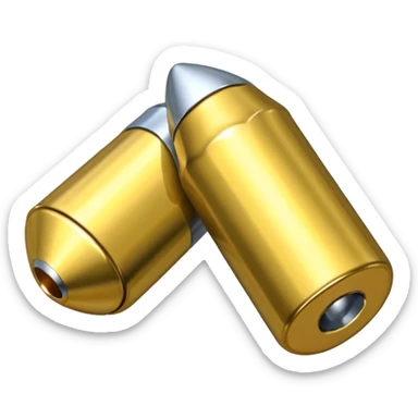 a single bullet sligly ratated to the right side sticker