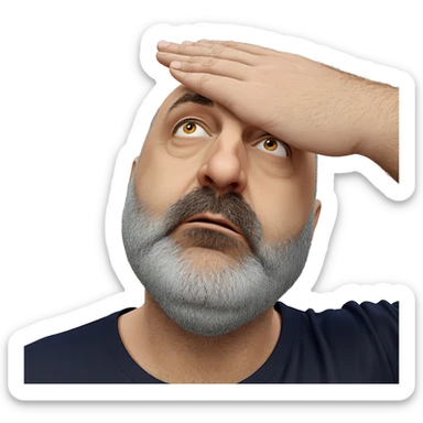 portrait of a bearded man sticker