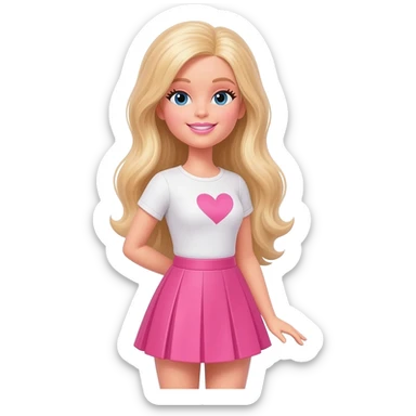 Barbie short skirt sticker