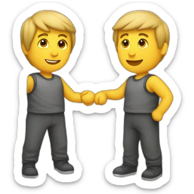 Personne qui a Deux bras en l’air vers la droite sticker