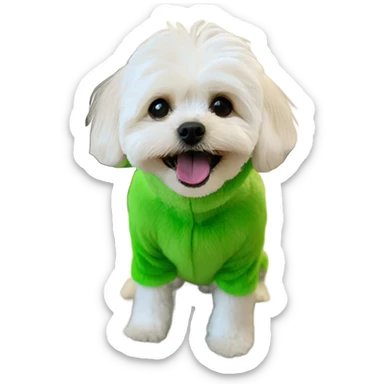 Maltipoo dressed as grinch  sticker