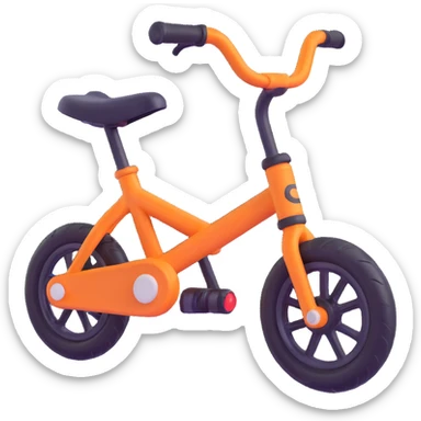 small kid's bike with four wheels sticker