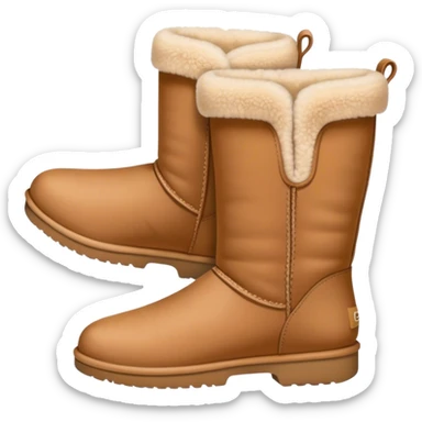 A person walking around in Uggs  sticker