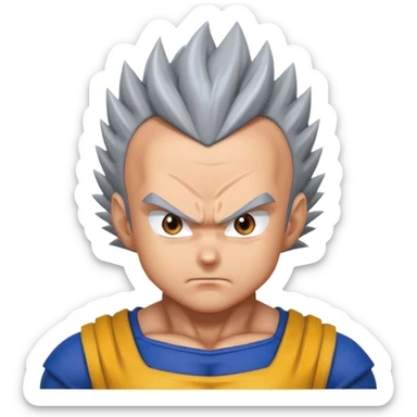 Vegeta Grey hair sticker