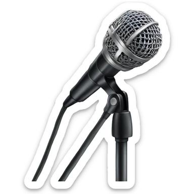 microphone long stand sticker