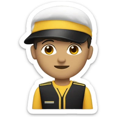 fonoaudióloga pelo claro uniforme negro sticker