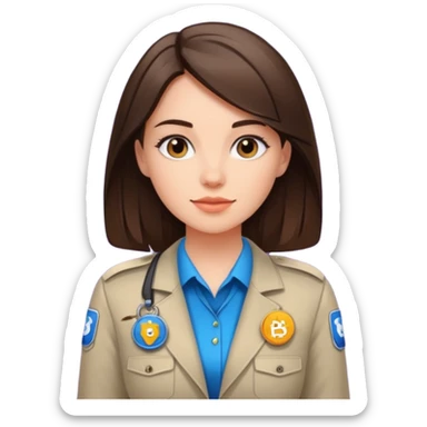 crypto event girl conference brunette sticker