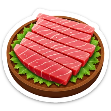 Make tuna sashimi iPhone emoji style sticker