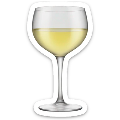 White wine glass sticker