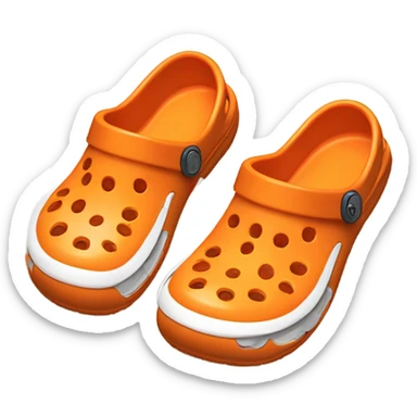 Orange crocs sticker