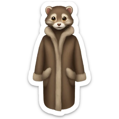 mink coat sticker