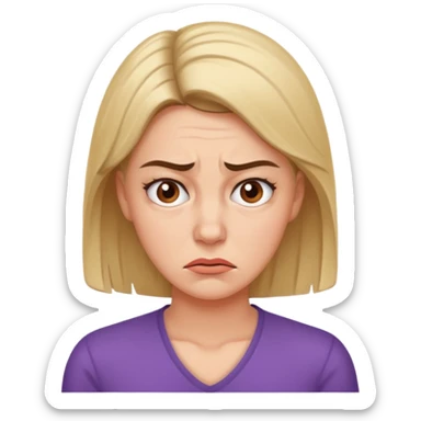 Una mujer estresada sticker