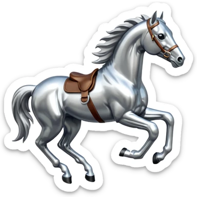 Ford mustang metallic  horse  sticker