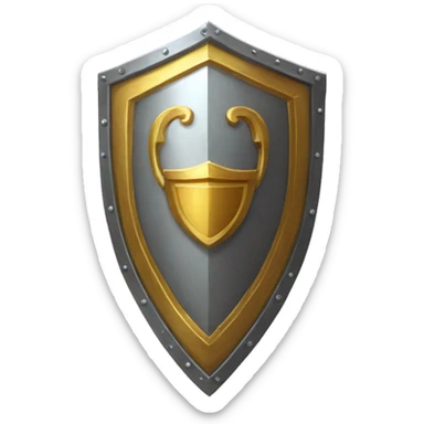 golden paladin shield sticker