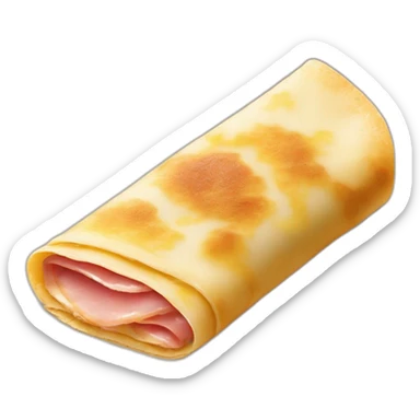 Crêpe avec du jambon de fromage et un œuf  sticker