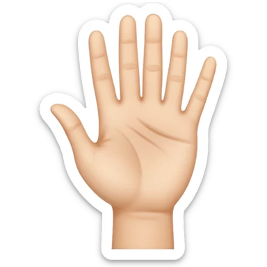 palm up hand sticker