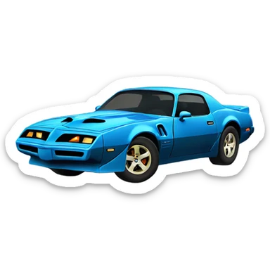 Blue trans am sticker