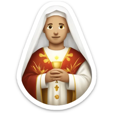 eucharist host blessed sacrament catholic white circle holy communion sticker