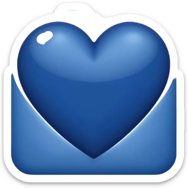 Navy blue heart sticker