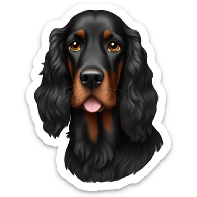 Totally Black irish setter sticker