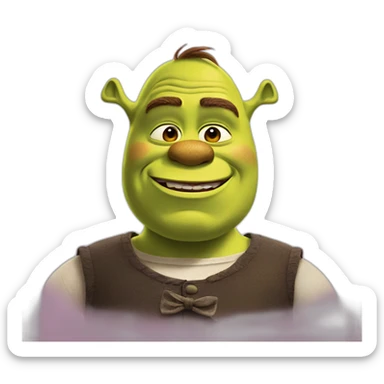 shrek with mustaches sticker