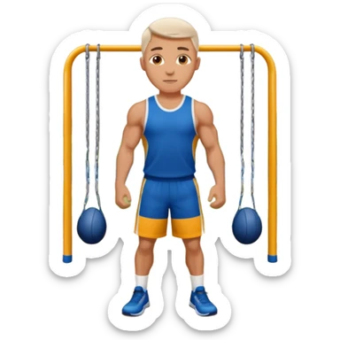 white sportsman in the playground sticker