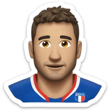 Joueur rugby équipe france sticker