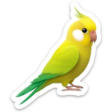Light yellow Cockatiel Bird sticker