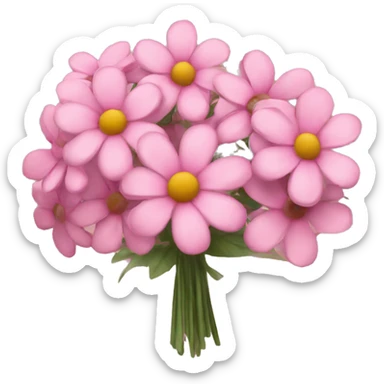 Bouquet pink flowers sticker