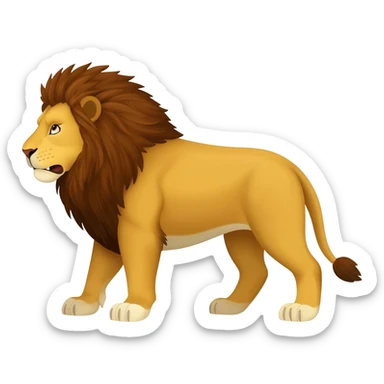 Lion animal sticker