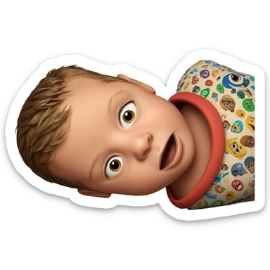 realistic portrait of a boy sticker