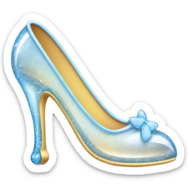 Cinderella glass slipper sticker