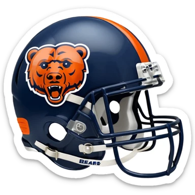 Chicago Bears helmet and logo sticker