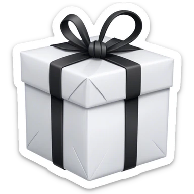 Gift wrapped with black rope sticker