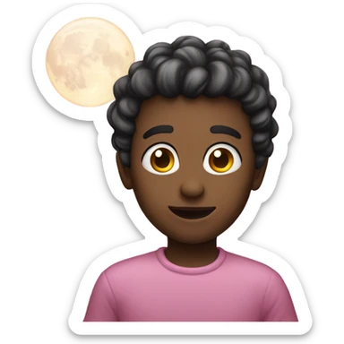 Pink moonlight sticker