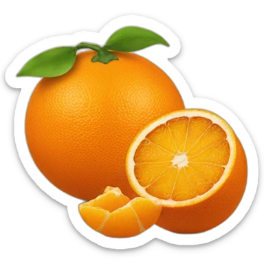 2 oranges with aubergine  sticker