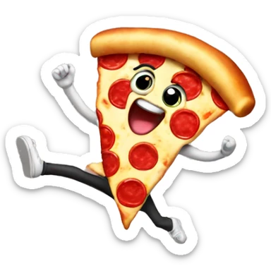 Dancing pizza  sticker