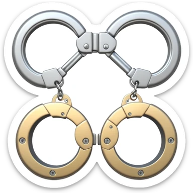 cracking handcuffs with beautiful effects with 4k  sticker