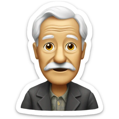 Very old grandpa duck sticker