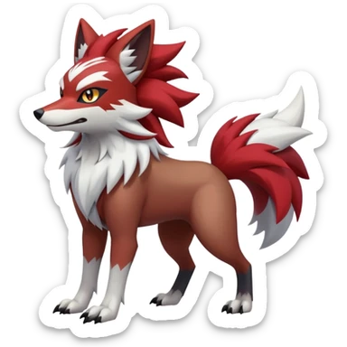  Lycanroc-Zoroark-hybrid (Full body) sticker