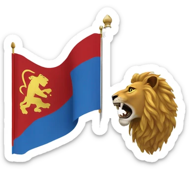 Darania flag wit armoured lion sticker