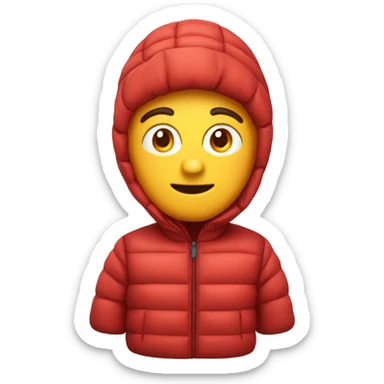 veste doudoune rouge  sticker