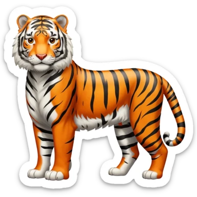 White tiger fullbody sticker