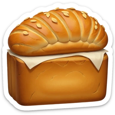 bread loaf taking a nap sticker