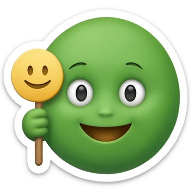 blob holding sign sticker