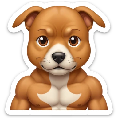 Make a dog have a six pack sticker