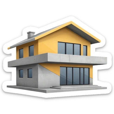 concrete house sticker