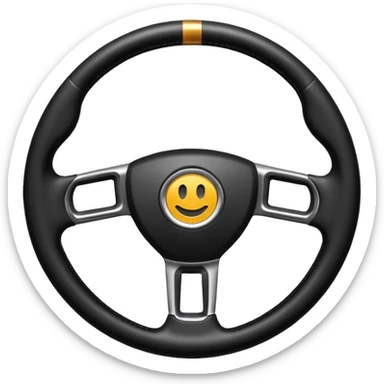 Create a emoji of car steering sticker